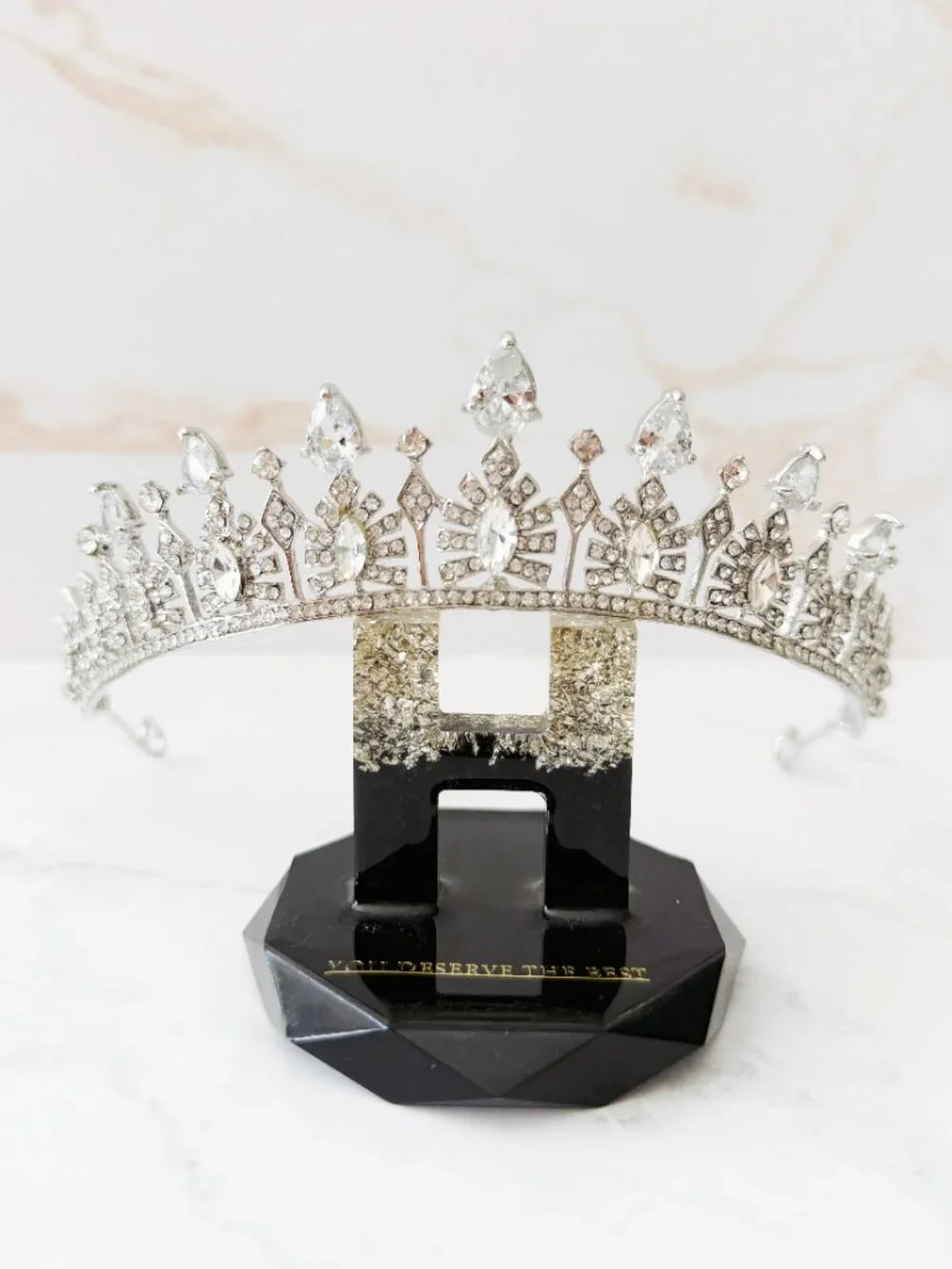 Kids Silver Crystal Tiara, Princess Crown, Birthday Tiara, Girls Pageant Crown